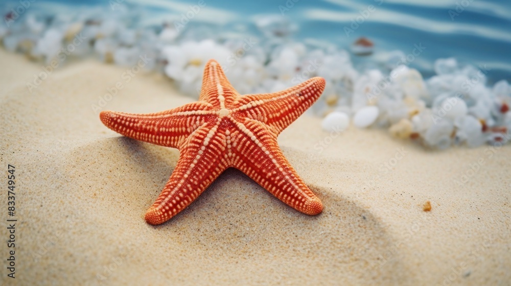 Starfish on the summer beach in sea water. Underwater ocean background, Starfish on a sandy tropical beach, Starfish on a Caribbean beach in summer make for a nice vacation and relaxation-like feeling Starfish on the summer beach in sea water. Underwater ocean background, Starfish on a sandy tropical beach, Starfish on a Caribbean beach in summer make for a nice vacation and relaxation-like feeling