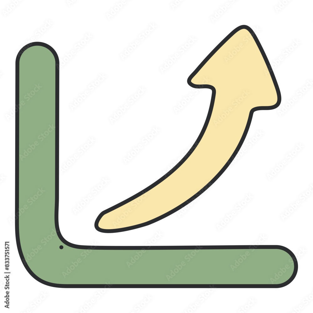 Premium design icon of growth chart

