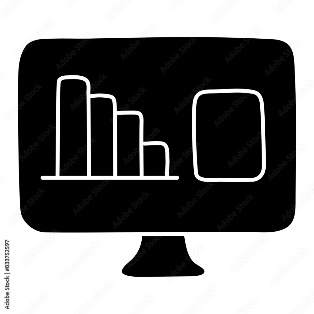 Premium design icon of online graph
Premium design icon of online graph