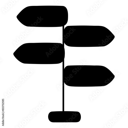 Modern design icon of ambiguity

