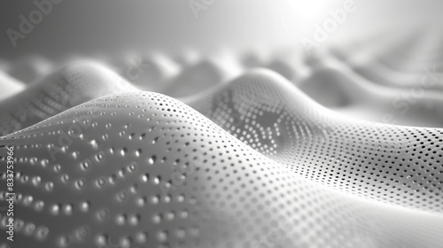 White abstract background full of holes. photo