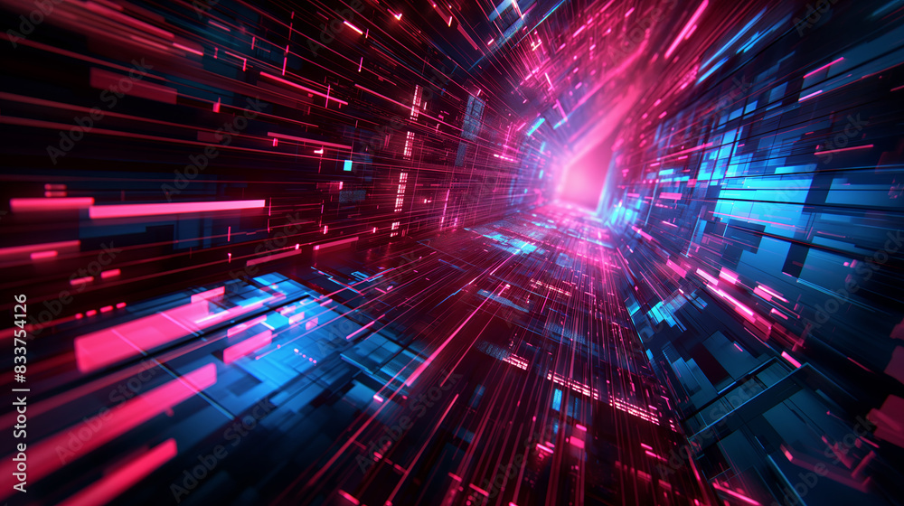 Obraz premium Abstract digital motion background