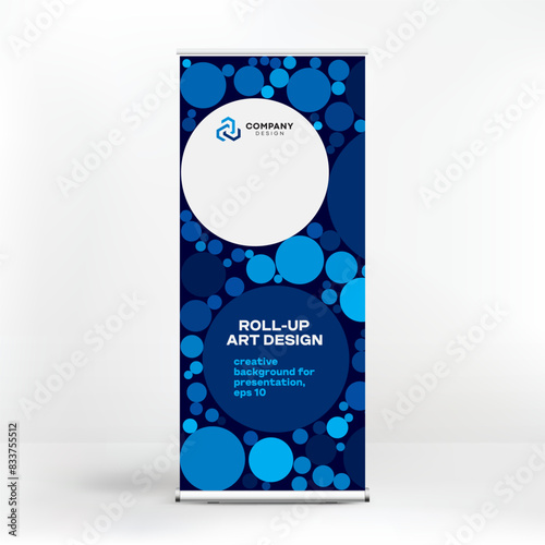 Roll up design, creative background for advertising, layouts for seminars, business conferences, exhibitions