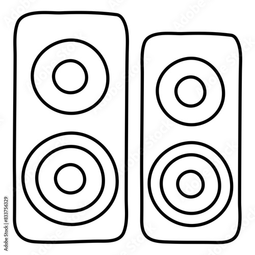 Creative design icon of speakers

