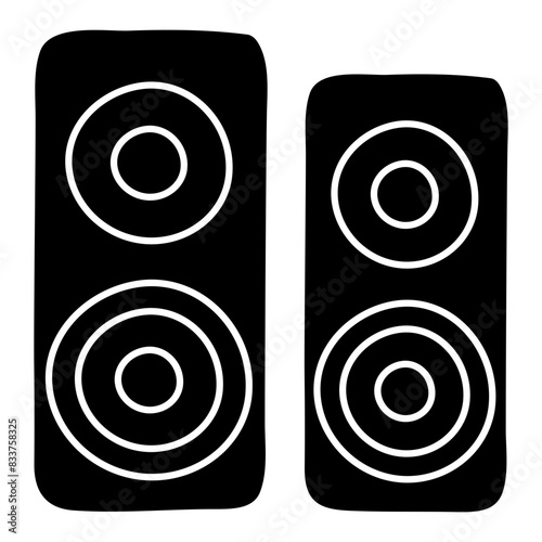 Creative design icon of speakers

