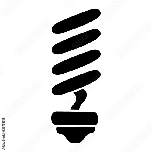 A trendy design icon of energy saver bulb

