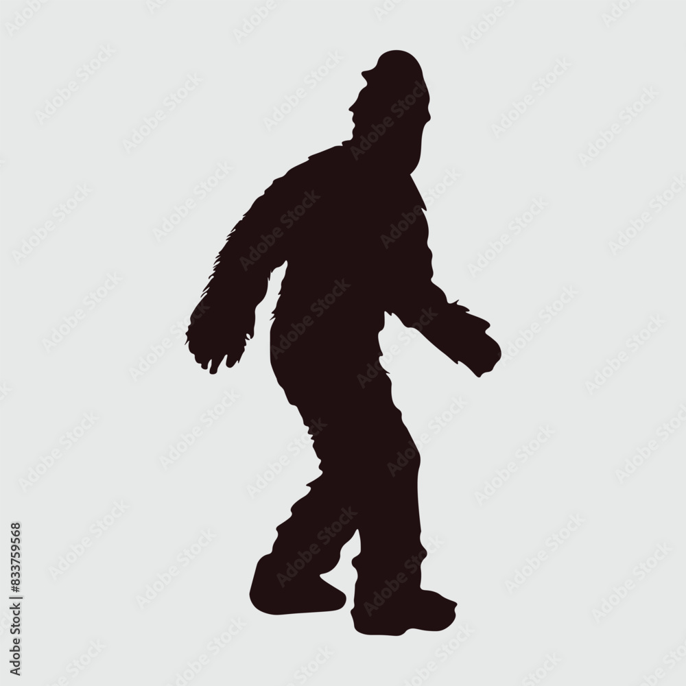 Fototapeta premium vector hand drawn bigfoot illustration
