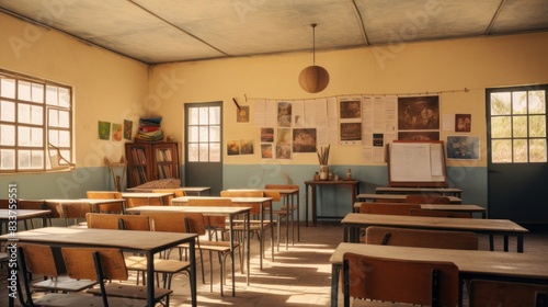 Classroom in an African school.