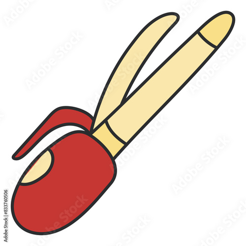 An icon design of hair curler

