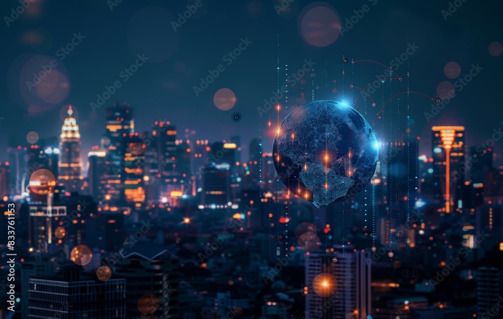 The future of 5G wireless connection and internet of things. Concept of 5G wireless digital connection and internet of things. The future of 5G wireless connection and internet of things. Concept of 5G wireless digital connection and internet of things.