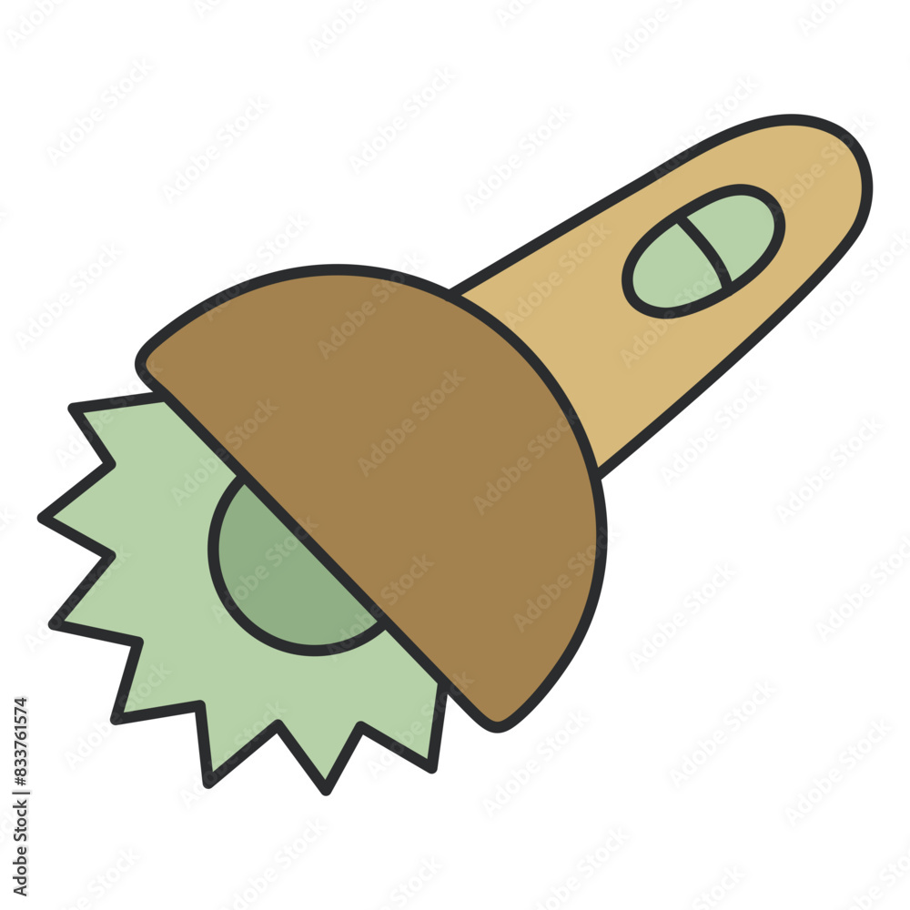 A beautiful design icon of pizza cutter
A beautiful design icon of pizza cutter