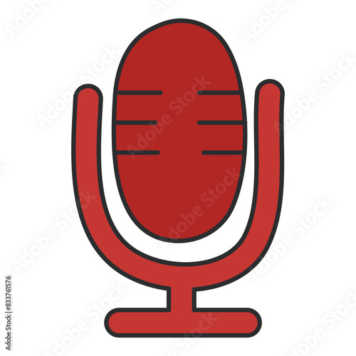 A trendy design icon of microphone

