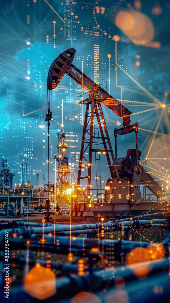 Oil and gas industry. The concept of Industry 4.0. Oil and gas industry. The concept of Industry 4.0.