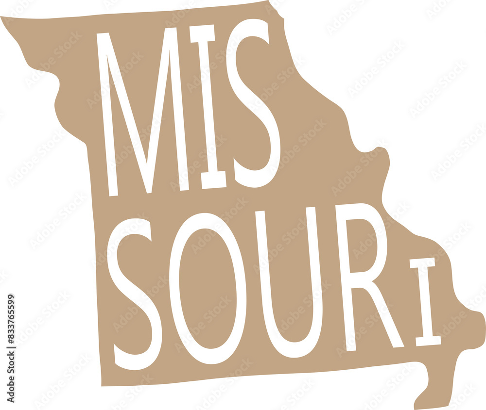 Solid Drawing Of Missouri State Map Stock Illustration Adobe Stock