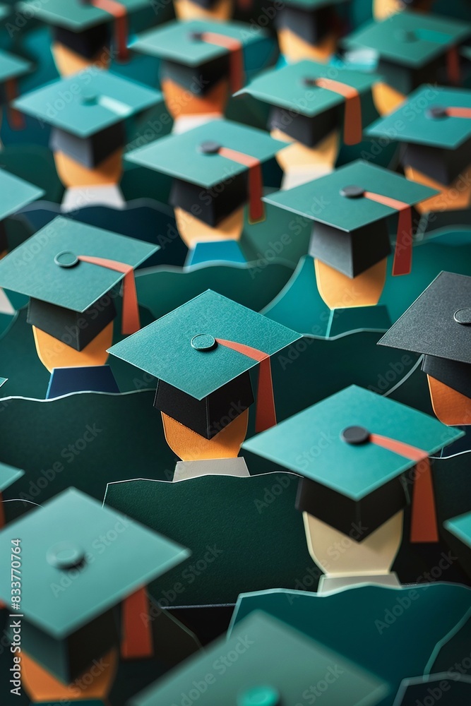 a classroom graduation, students in caps and gowns a classroom graduation, students in caps and gowns