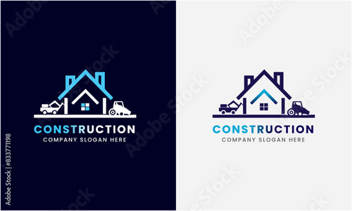 Construction icon, building icon, real-estate property house business logo vector concept 