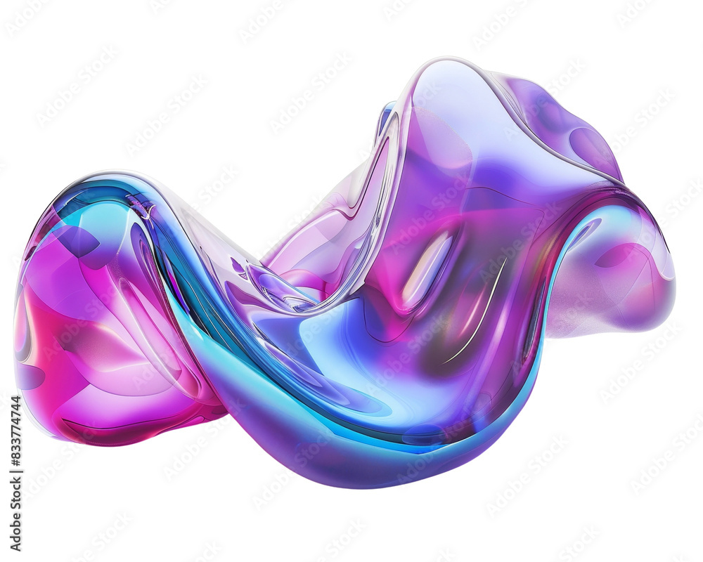 © shahabat - Blue puprle trendy liquid on transparent background