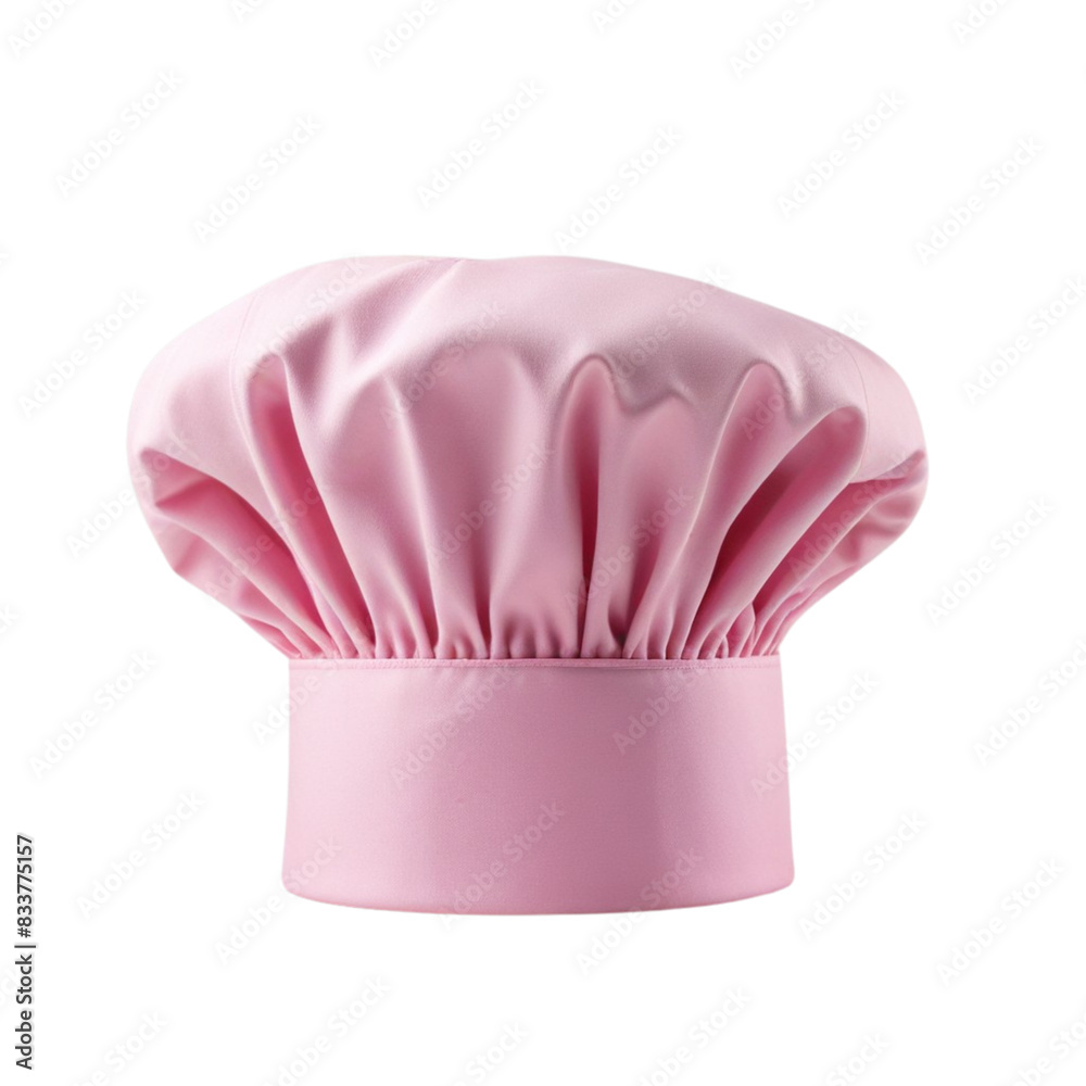pink chef hat on Isolated transparent background png. generated with AI pink chef hat on Isolated transparent background png. generated with AI