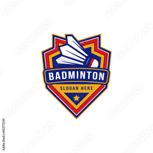 badminton badge logo design