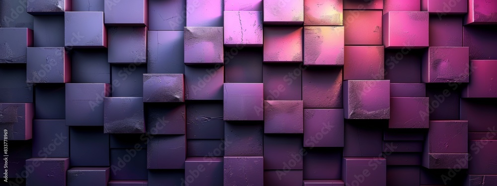 Purple abstract, wallpaper, monochrome design, neat symmetrical pattern, parallelogram tiles, right lower third lighting. Purple abstract, wallpaper, monochrome design, neat symmetrical pattern, parallelogram tiles, right lower third lighting.