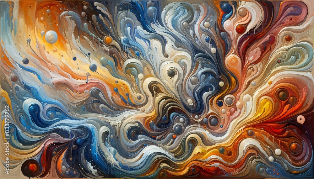 Sprudelnder Hintergrund, wellenförmig, bunt Sprudelnder Hintergrund, wellenförmig, bunt
