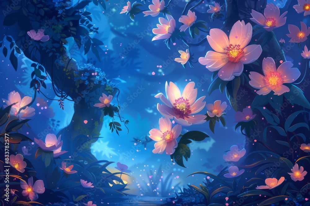 Fototapeta premium A tranquil and soothing environment with floral arrangements