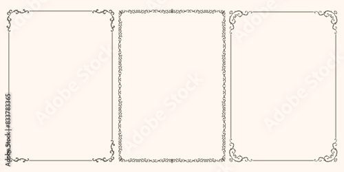 A set of beautiful vector frames