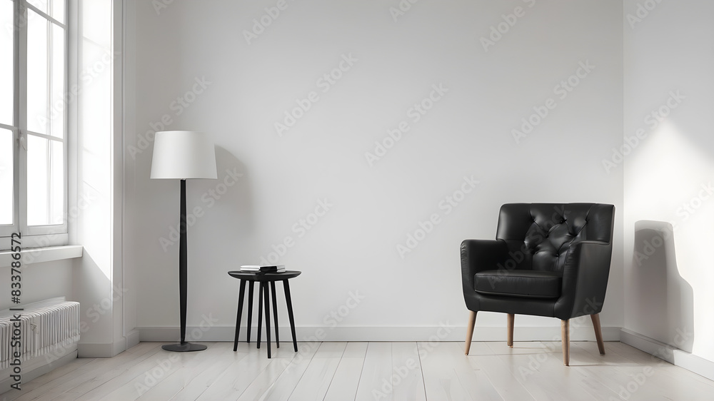 A simple white chair and table set creates a clean, airy feel in a room A simple white chair and table set creates a clean, airy feel in a room