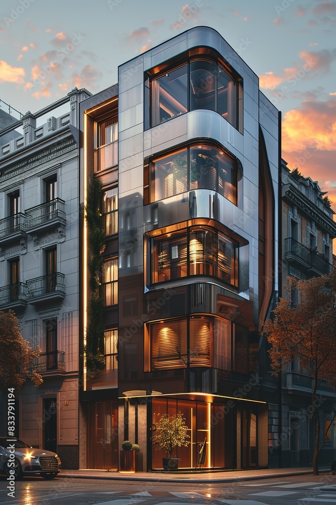 Obraz premium building in the night