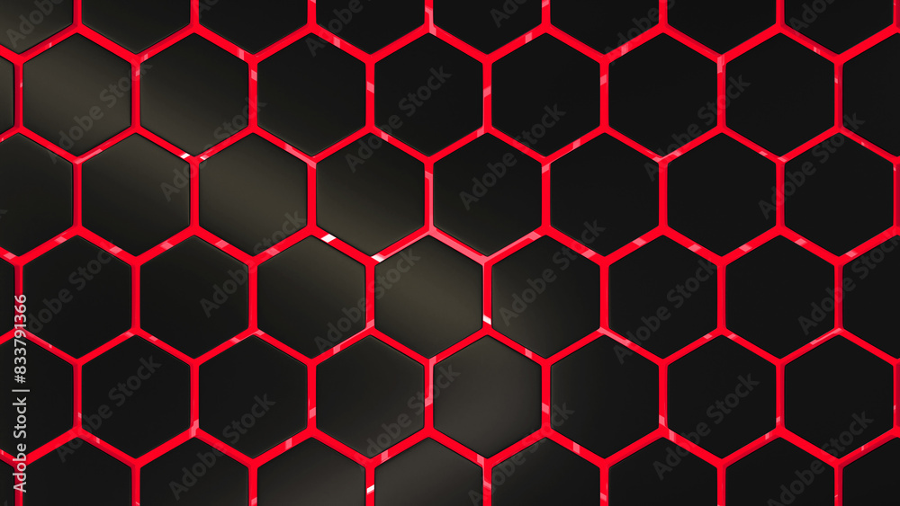 Black hexagon with red light background wallpaper for laptops and PC's Black hexagon with red light background wallpaper for laptops and PC's