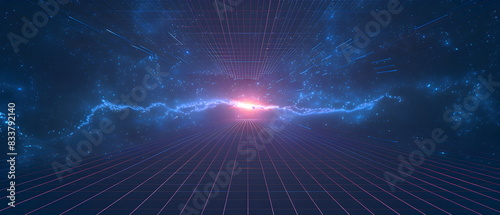 8k, wallpaper, perspective metaverse cosmo space , galaxy, nebula paradox, time travel dimension, out space field, blue purple theme