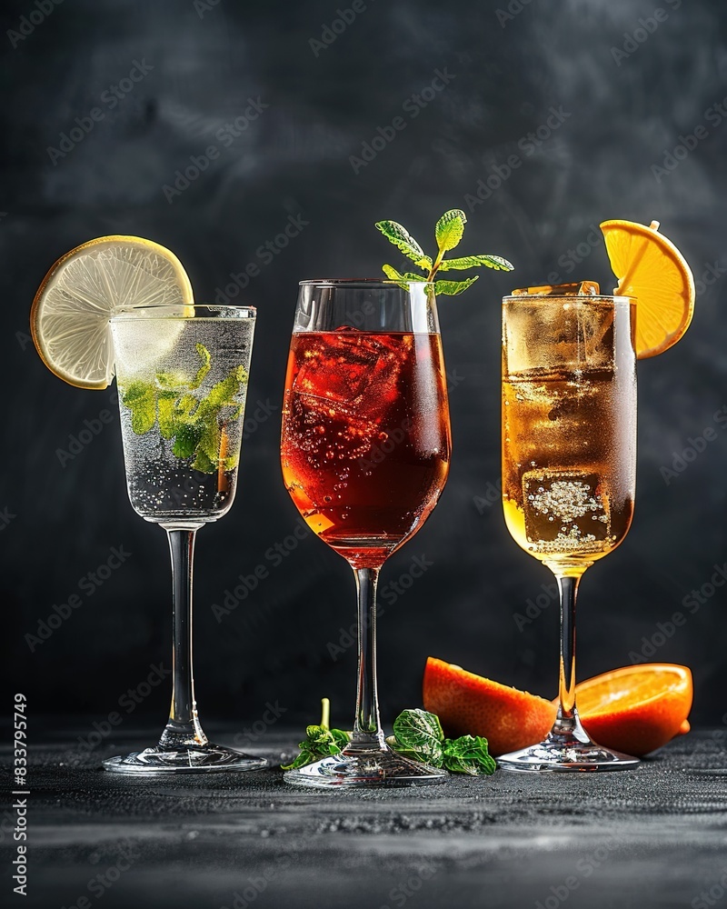 cocktail with lime and ice cocktail with lime and ice