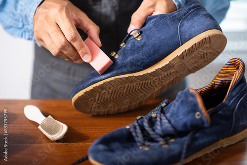 Wallpaper Mural Cleaning the suede shoes. Torontodigital.ca