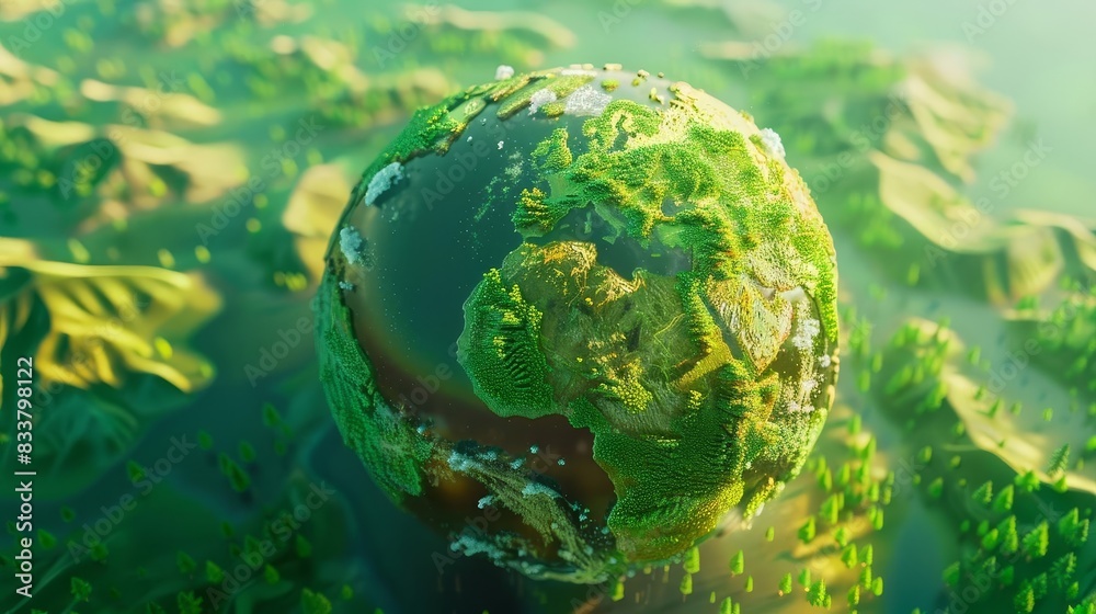 green governance globe fostering sustainable landscapes esg concept illustration environmental digital art green governance globe fostering sustainable landscapes esg concept illustration environmental digital art