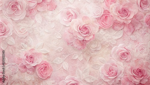 pink roses background, pink wedding paper texture.