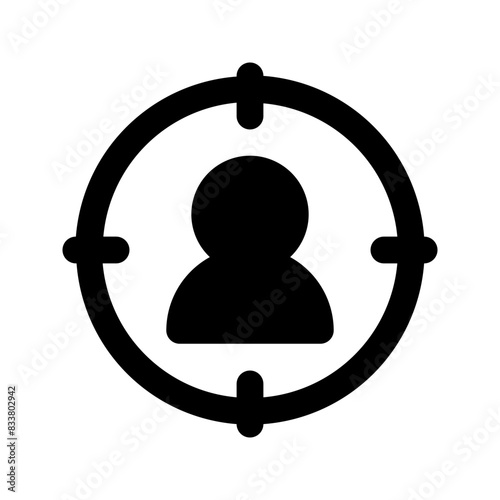 target audience glyph icon