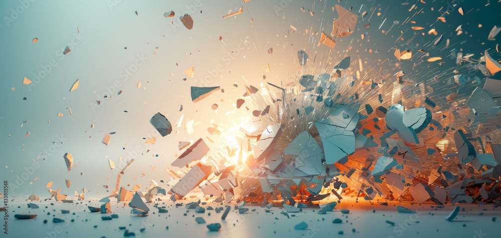Exploding Breakthrough Background Convey the powerful impact of a breakthrough with a dynamic image of ...