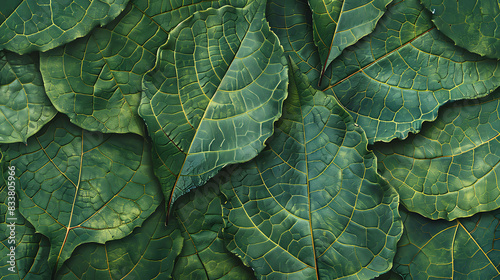 Green leaves background. Close-up of lush foliage. Natural backdrop for your design.