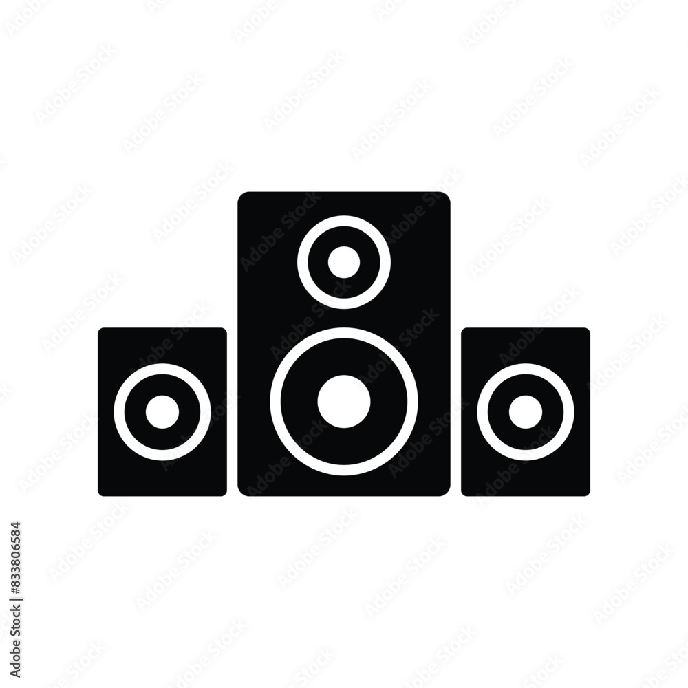 music speaker icon vector design template simple and clean