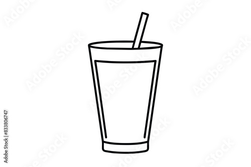 Drink line art vector illustration