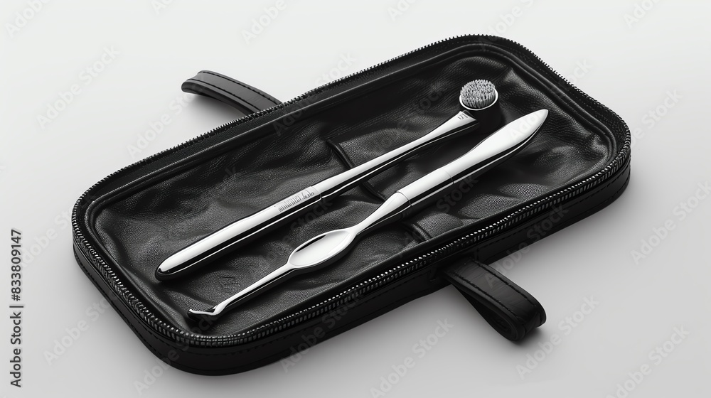 A stylish cuticle pusher set in a compact case A stylish cuticle pusher set in a compact case