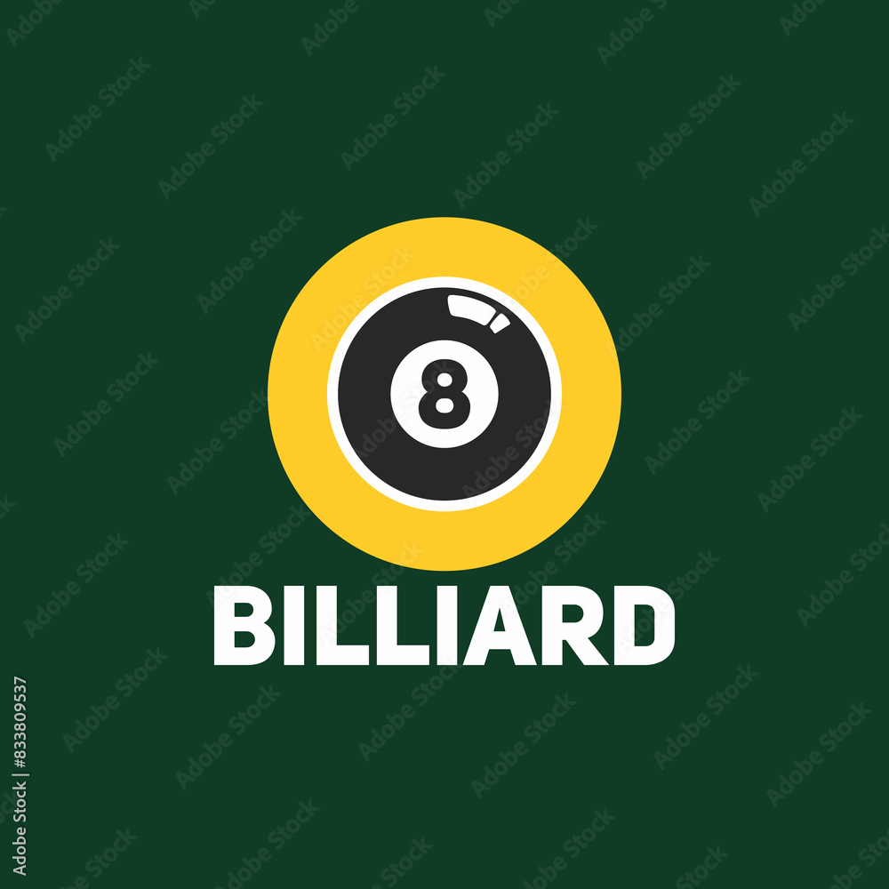 billiard or eight 8 pool vector logo design, can be use for symbol or element design billiard or eight 8 pool vector logo design, can be use for symbol or element design