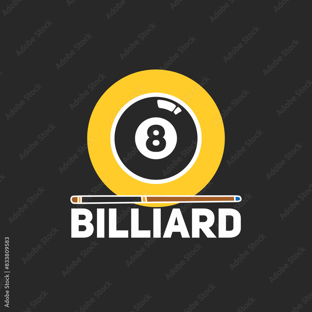 billiard or eight 8 pool vector logo design, can be use for symbol or element design billiard or eight 8 pool vector logo design, can be use for symbol or element design