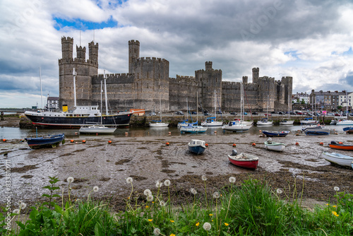 Views around Caernarfon castle and town North wales photo