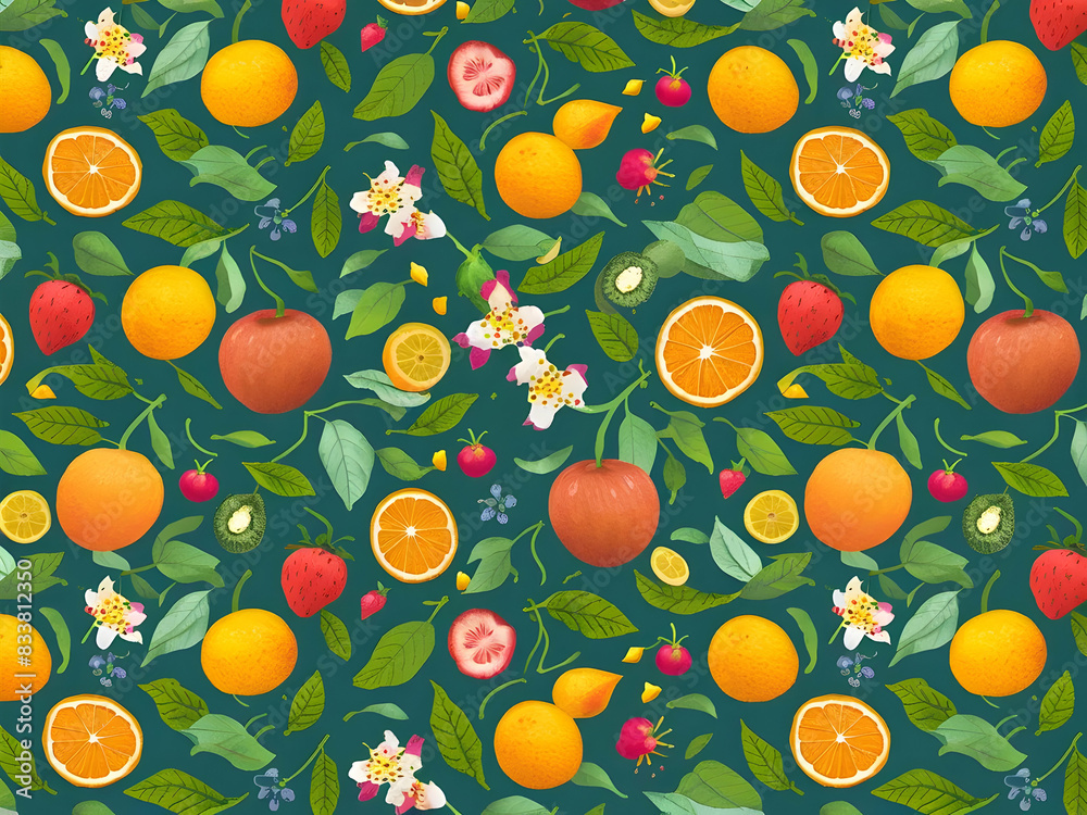 seamless pattern with apples