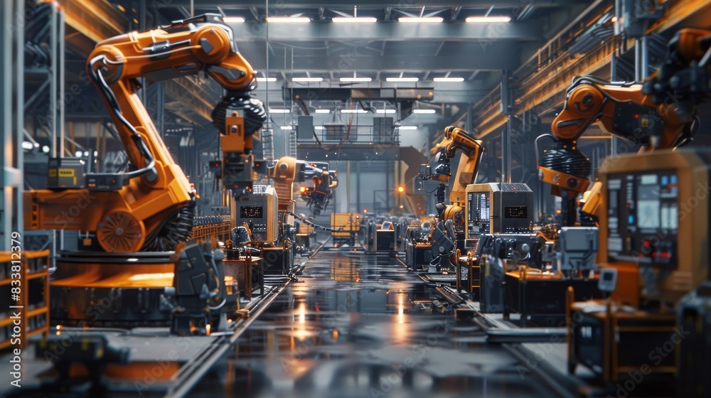 Design a high-tech industrial setting for smart manufacturing Design a high-tech industrial setting for smart manufacturing