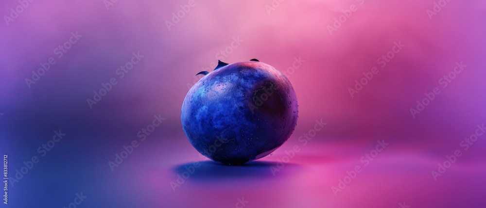 Vibrant Blueberry Elegance - Juicy Burst of Flavor Against Bold Gradient Colors Vibrant Blueberry Elegance - Juicy Burst of Flavor Against Bold Gradient Colors