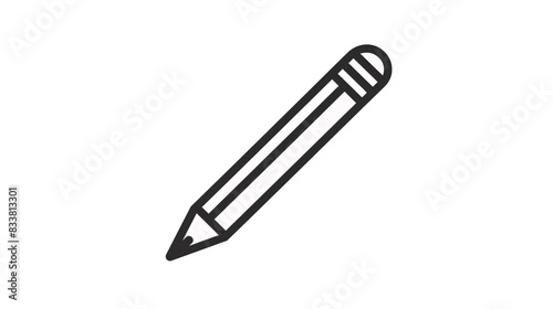 a black pencil with a pencil eraser