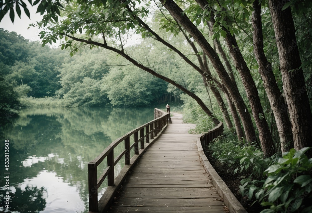 boardwalk in the forest boardwalk in the forest