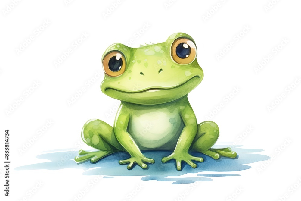 happy frog watercolor cartoon animal nursery clipart isolated on white background happy frog watercolor cartoon animal nursery clipart isolated on white background